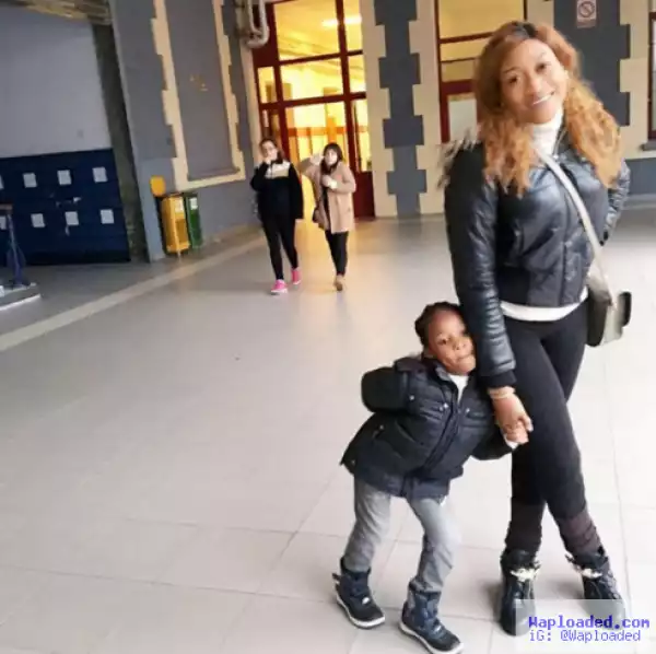 Actress Oge Okoye shares photo with her beautiful daughter